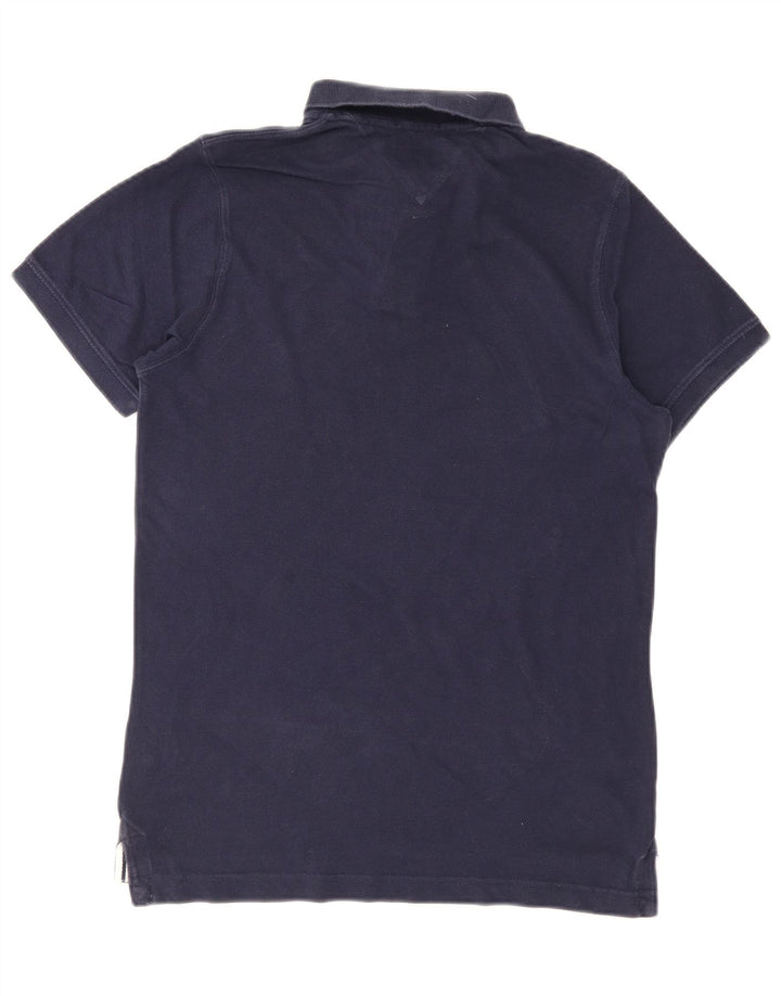 Tommy Hilfiger herre poloshirt Medium marineblå bomuld