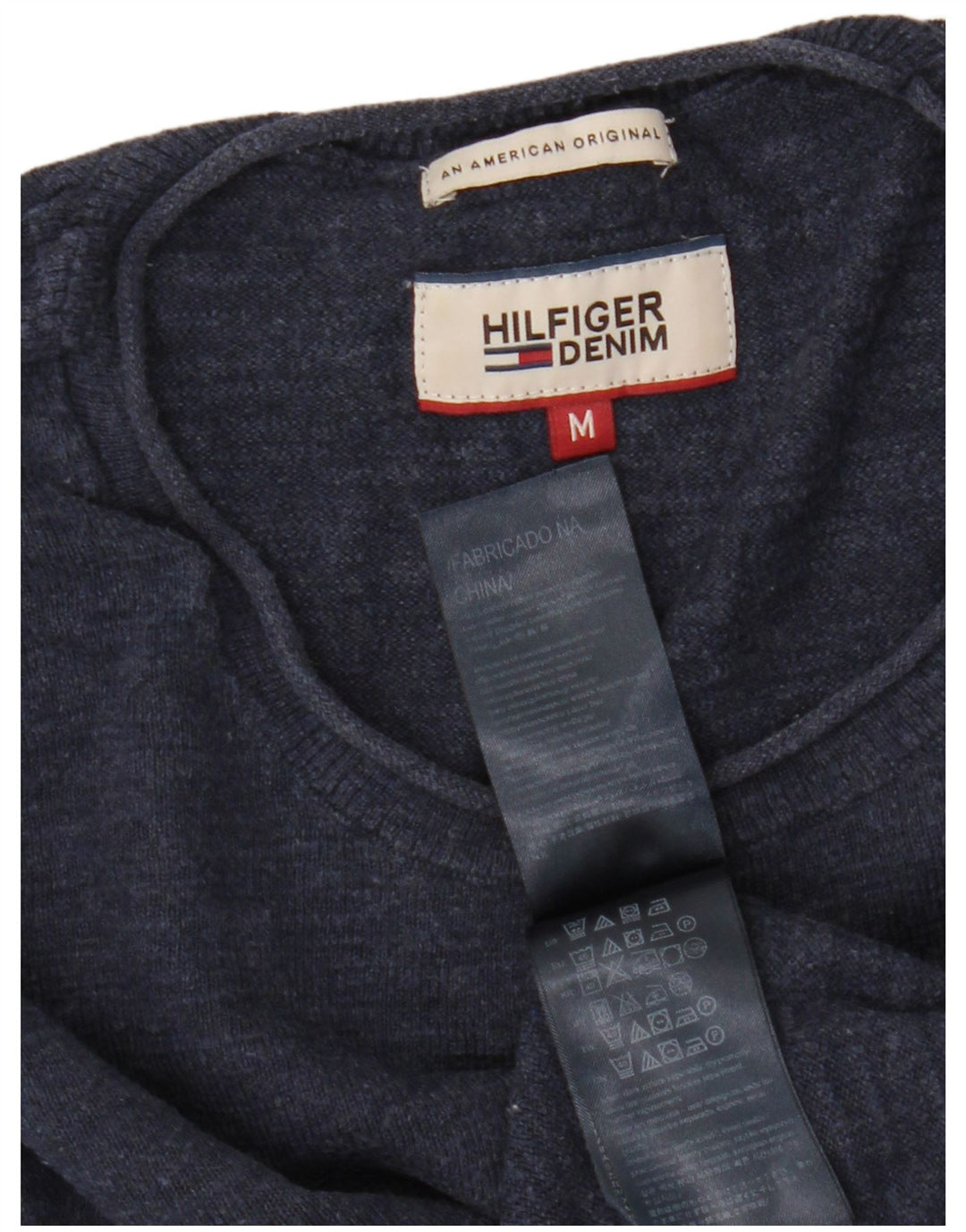 Tommy Hilfiger Herre Crew Neck sweater Medium Navy Blue Bomuld