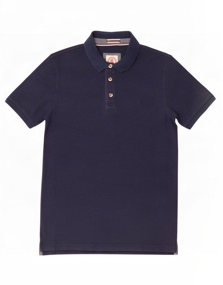 Fat Face Herre Polo Shirt Medium Navy Blue Bomuld
