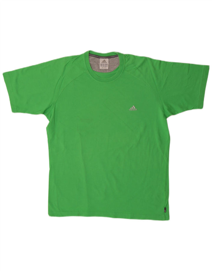 ADIDAS Mens T-Shirt Top Large Green Cotton