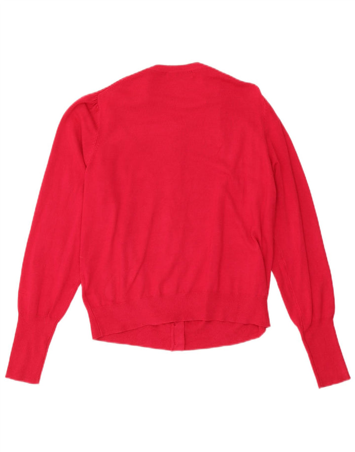 Marks & Spencer Dame Cardigan Sweater UK 14 Large Red Viscose
