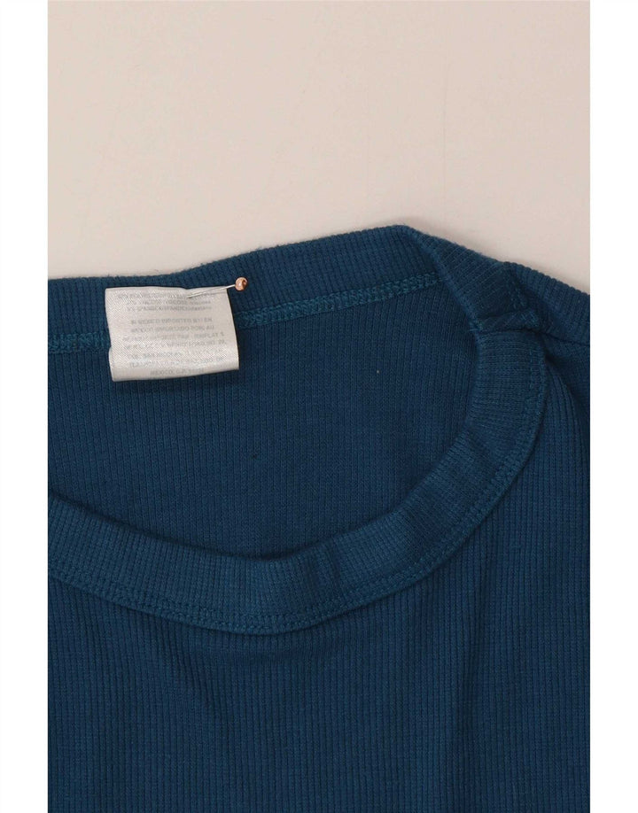 Champion Kvinder Grafisk Vest Top UK 12 Medium Blue Polyester