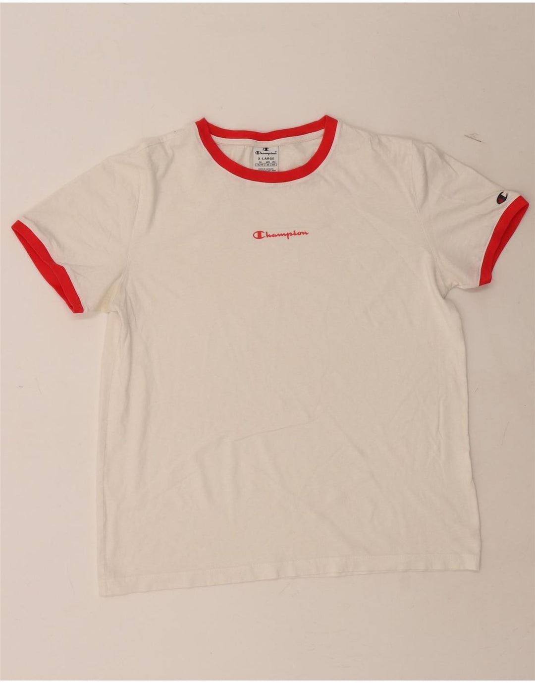CHAMPION Womens T-Shirt Top UK 18 XL White Vintage Champion and Second-Hand Champion from Messina Hembry 