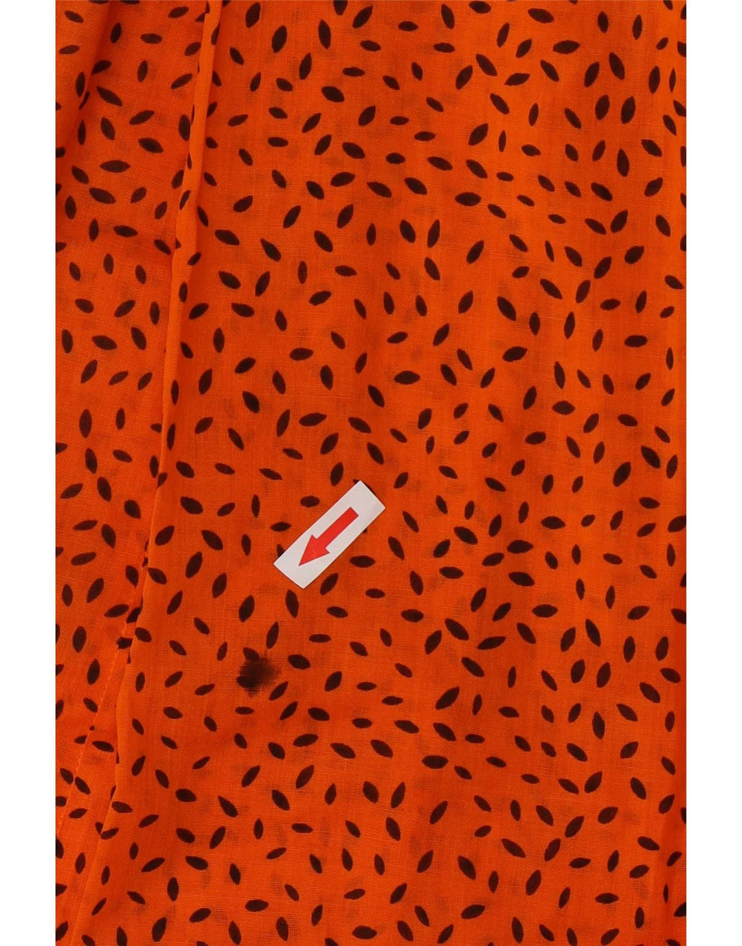 Vintage solkjole til kvinder UK 14 Medium Orange Plettet