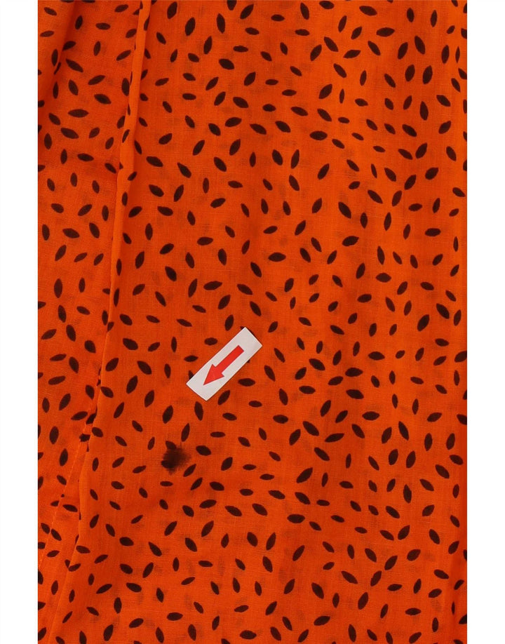 Vintage solkjole til kvinder UK 14 Medium Orange Plettet