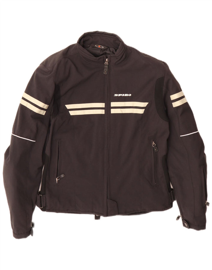 Spidi Dame Motorstyle Racer Jacket UK 14 Medium Sort Polyamid