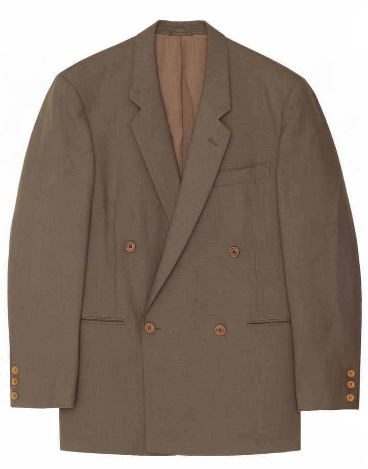 Corneliani Herre Dobbeltradet Blazerjakke IT 50 Stor Khaki Linned