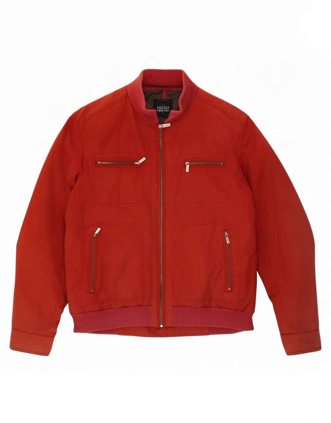 Massimo Dutti Herre Bomber Jacket UK 40 Stor Rød Nylon