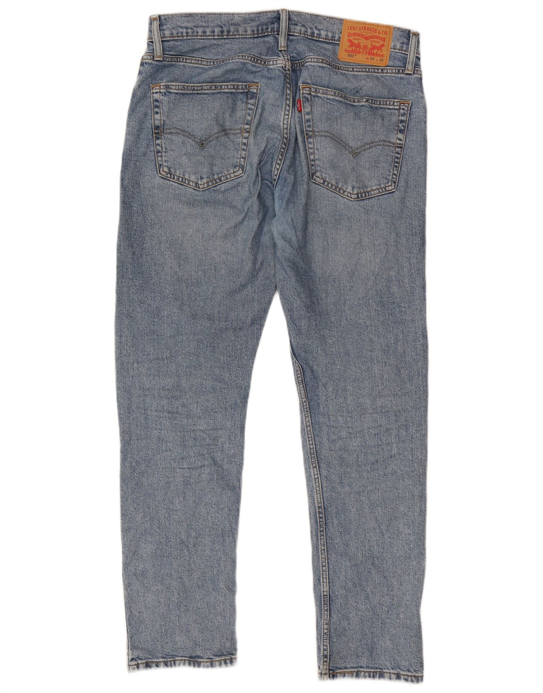 Levi's Herre 502 tilspidsede jeans W33 L32 blå bomuld