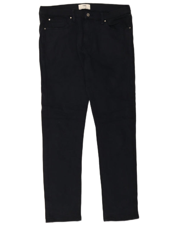 Marks & Spencer Herre Slim Jeans W36 L33 Marineblå Bomuld