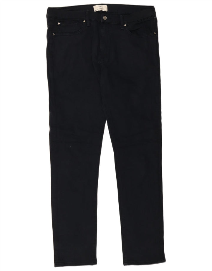 Marks & Spencer Herre Slim Jeans W36 L33 Marineblå Bomuld