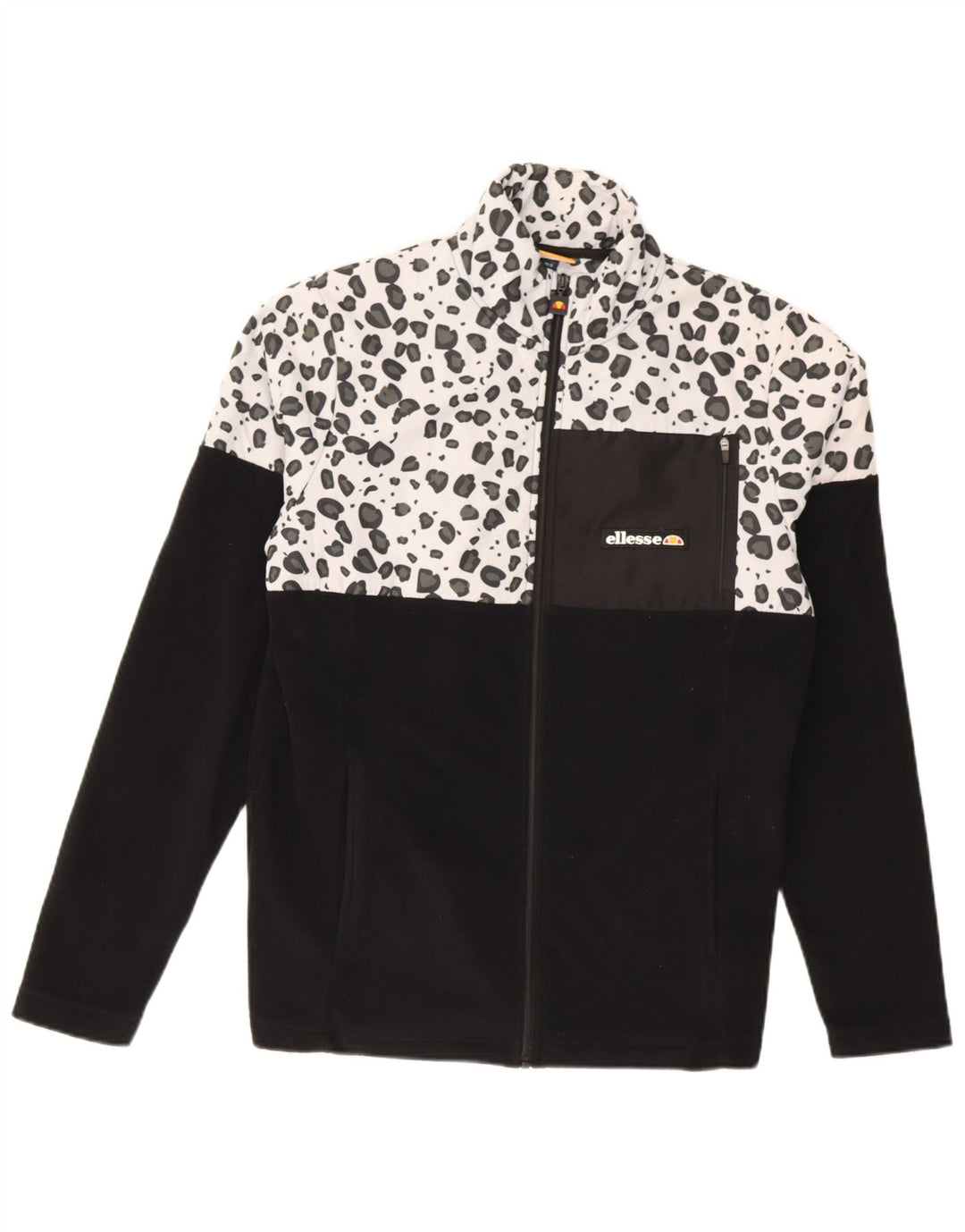 Ellesse Herre Fleecejakke UK 36 Small Black Animal Print Polyester