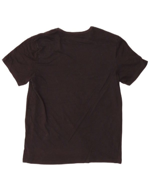 Hugo Boss Herre T-Shirt Top Medium Sort Bomuld