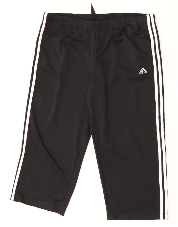 Adidas Dame Climalite Capri Træningsdragt Bukser UK 18 XL Sort Polyester