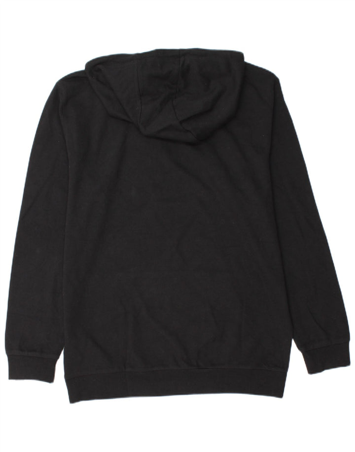 Ellesse Herre Grafisk Hoodie Jumper Medium Sort Bomuld