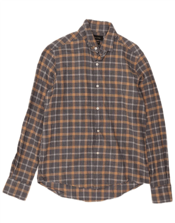 Massimo Dutti Herre flannelskjorte lille grå ternet