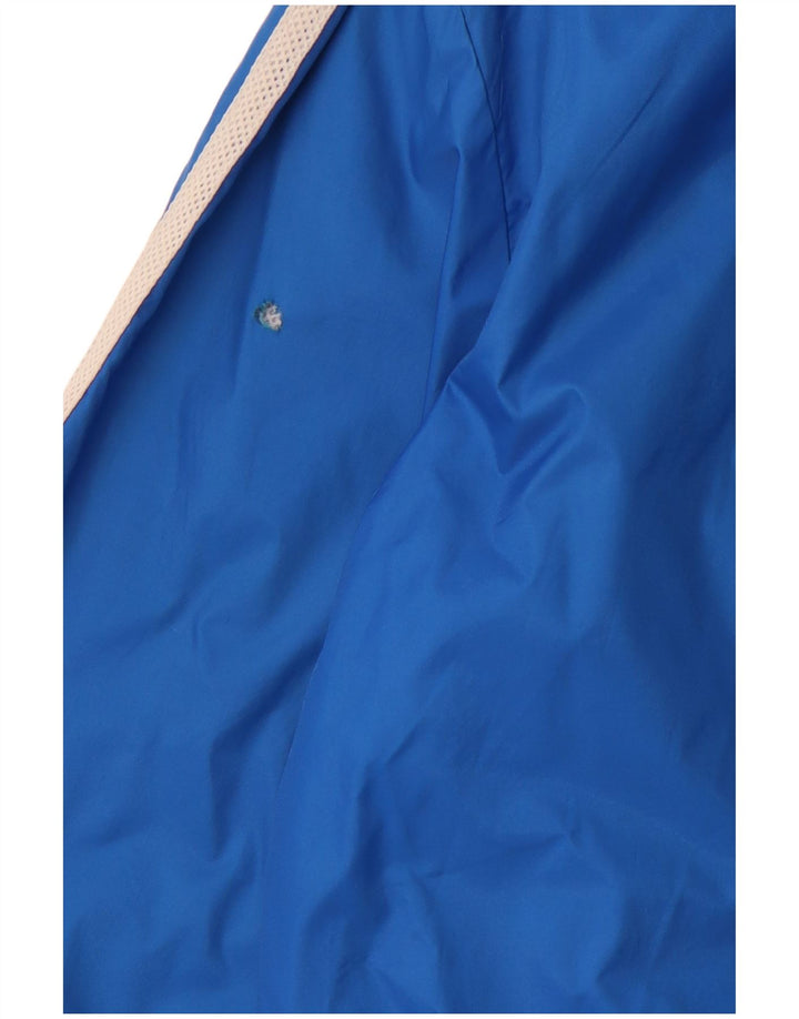 ADIDAS Grafisk regnjakke med hætte til mænd UK 38 Medium Blue Nylon