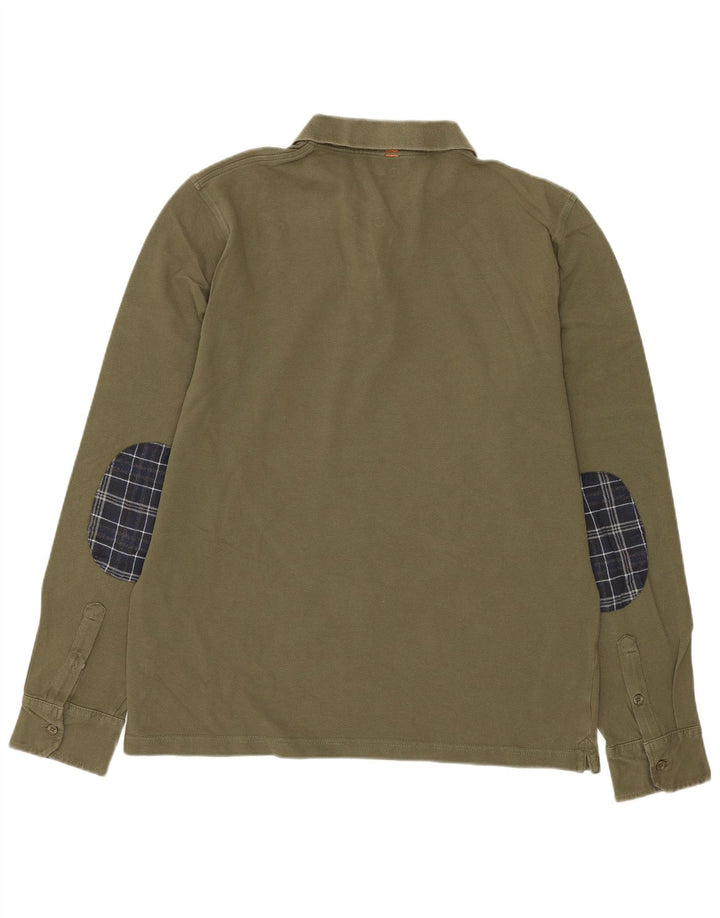 Sun68 Langærmet herre poloshirt Stor Khaki Bomuld