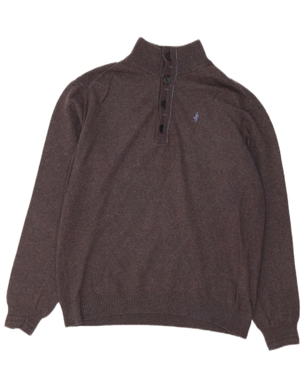 MARLBORO CLASSICS Dame trøje med knapudskæring UK 18 XL Grå Rayon