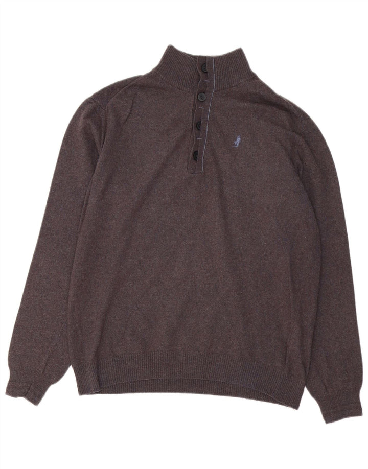 MARLBORO CLASSICS Dame trøje med knapudskæring UK 18 XL Grå Rayon