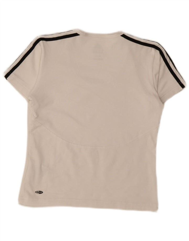 Adidas Womens Climacool T-Shirt Top UK 14 Medium White Polyester