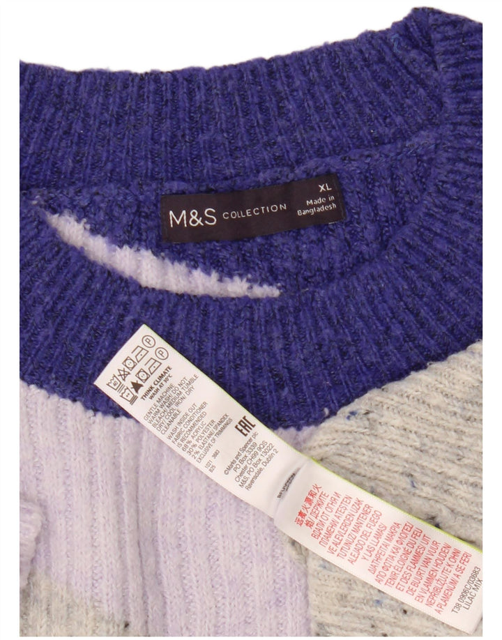 Marks & Spencer Dame sweater med rund hals DK 18 XL Flerfarvet