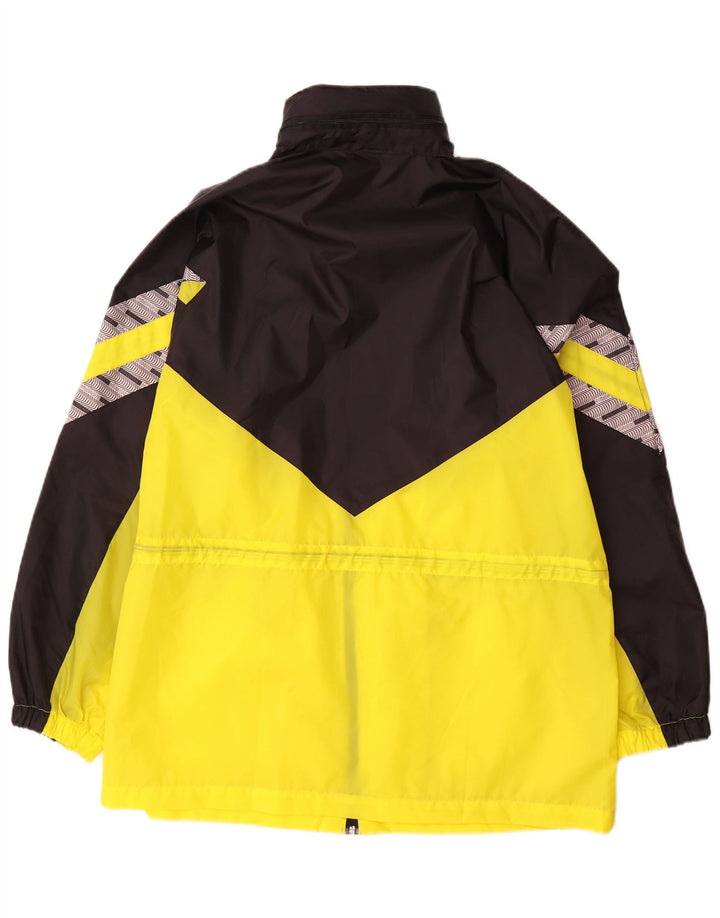 Saller Herre grafisk regnjakke UK 36 Small Yellow Colourblock Polyamid
