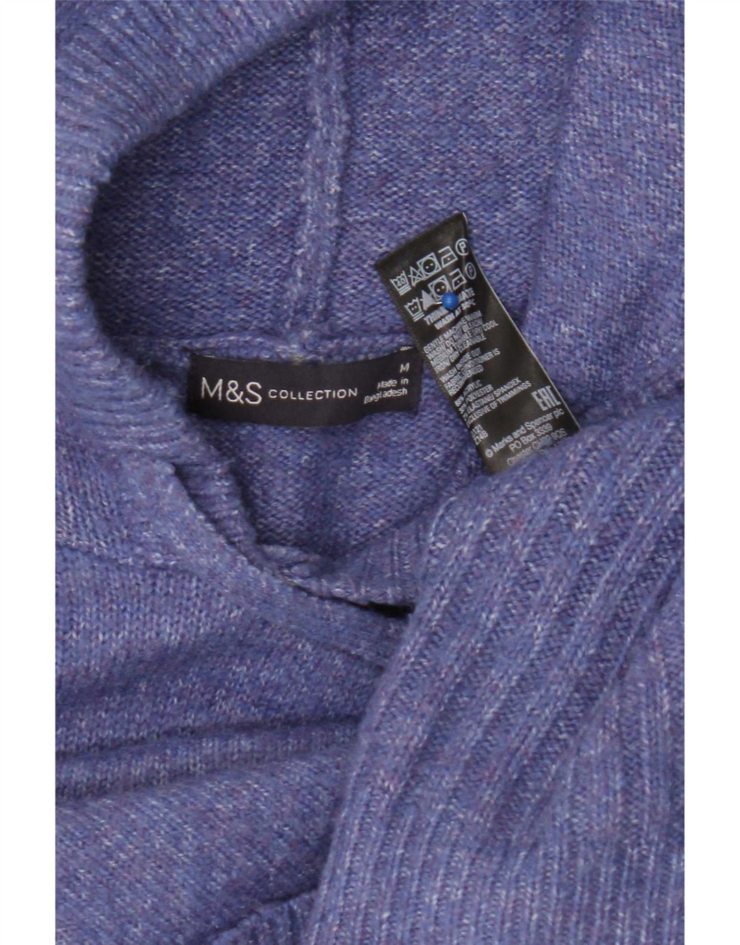 Marks & Spencer Dame hættetrøje oversize sweater UK 14 Medium Lilla