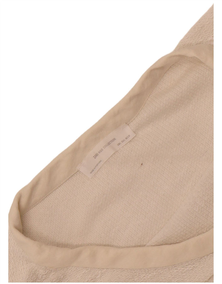 Zara Dame Oversized T-Shirt Top UK 16 Large White