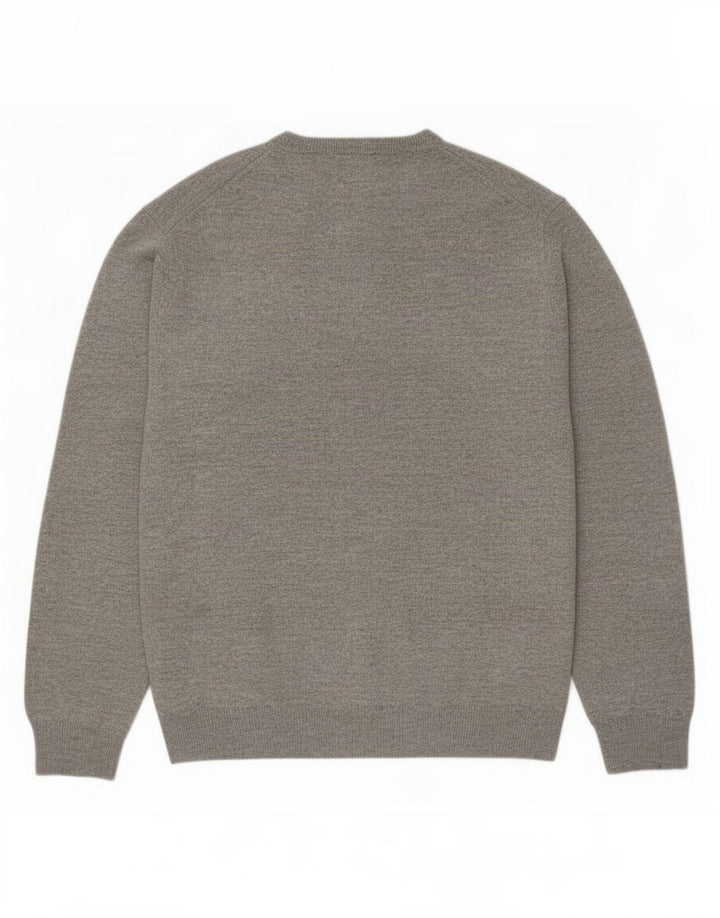 Gant Herre V-hals sweater Stor grå lammeuld
