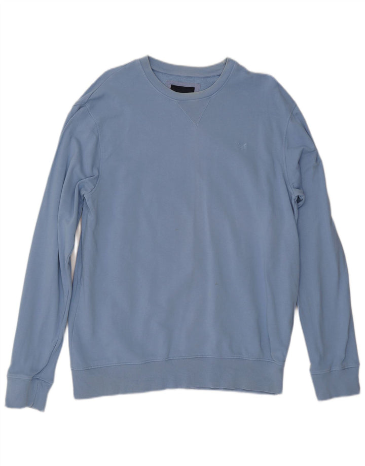 Crew Clothing Herre Sweatshirt Jumper Stor Blå Bomuld