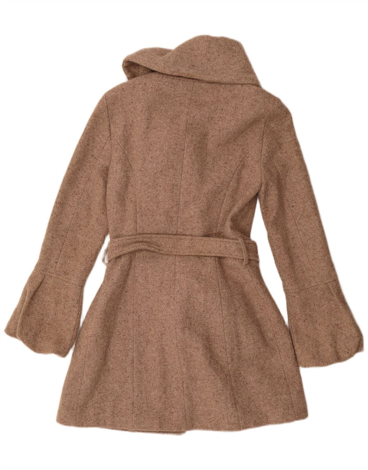Zara Dobbeltradet Frakke UK 12 Medium Beige Flecked