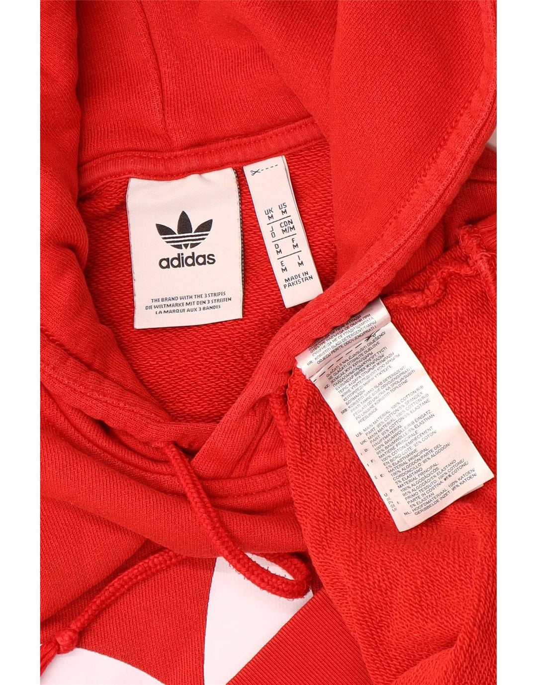 Adidas Grafisk hættetrøje til mænd Medium rød bomuld