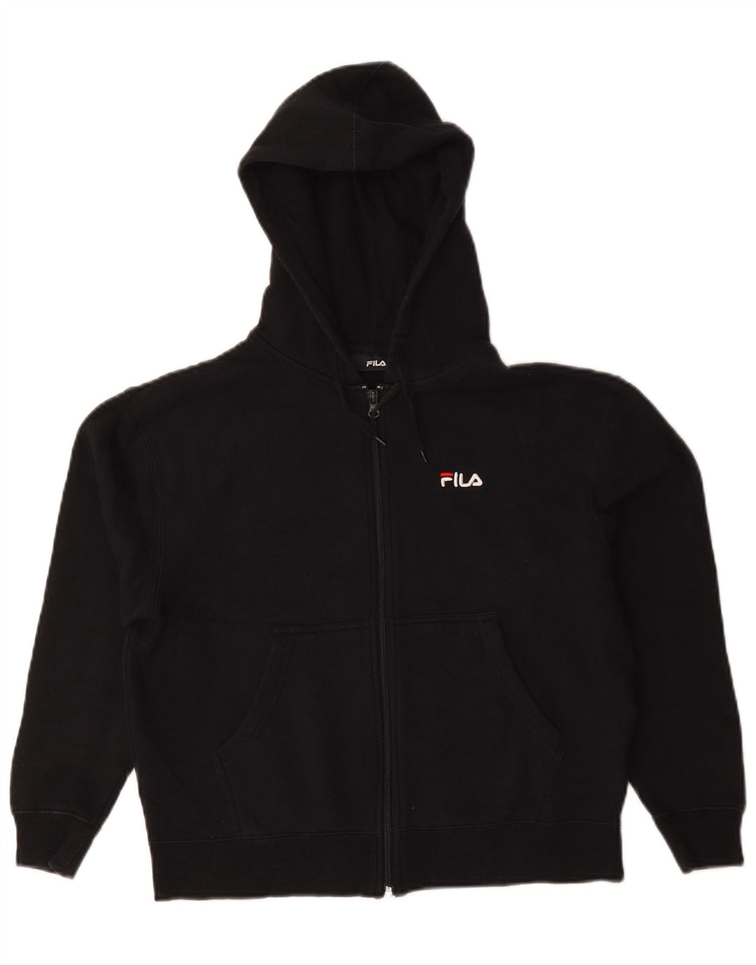 Fila Dame Hættetrøje Sweater UK 14 Medium Sort Bomuld