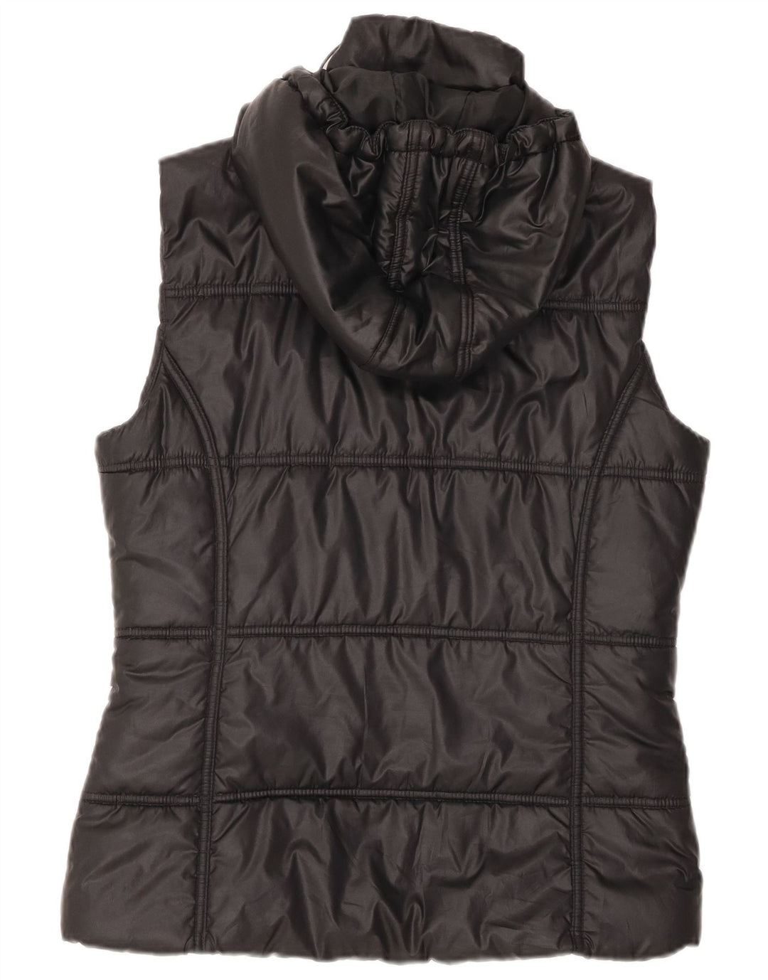 ADIDAS Dame hætte polstret Gilet IT 40 Lille sort polyester