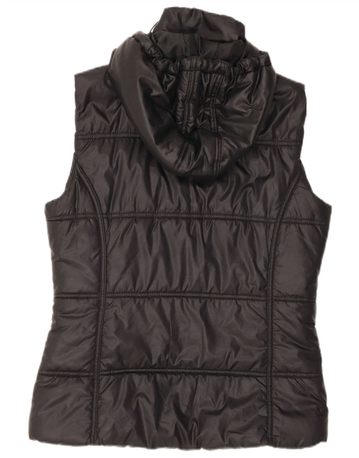 ADIDAS Dame hætte polstret Gilet IT 40 Lille sort polyester