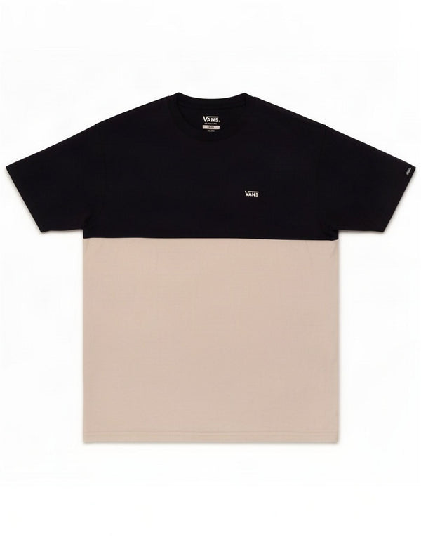 Vans Mens Classic Fit T-Shirt Top Large Black Colourblock Cotton