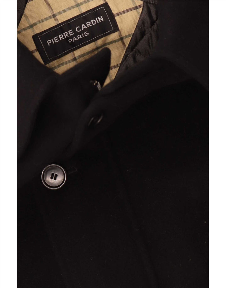 Pierre Cardin Herre Overfrakke IT 50 Stor Sort Uld