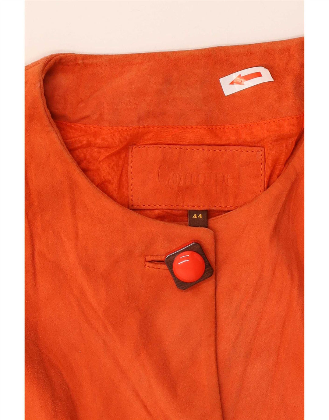 Conbipel Dame Crop 3/4-ærmet ruskindsjakke IT 44 Medium Orange Læder