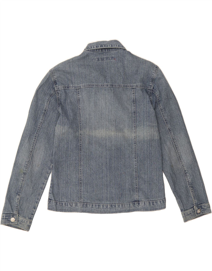 VINTAGE Womens Denim Jacket UK 14 Medium Blue Cotton Vintage Vintage and Second-Hand Vintage from Messina Hembry 