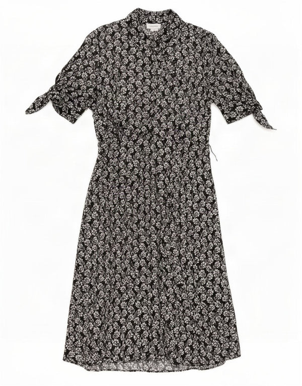 Calvin Klein Dame Maxi Kjole US 12 Large Black Floral