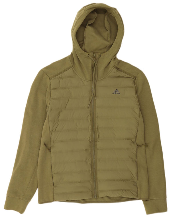 Adidas Hættetrøje med lynlås til mænd Large Green Polyester Sports