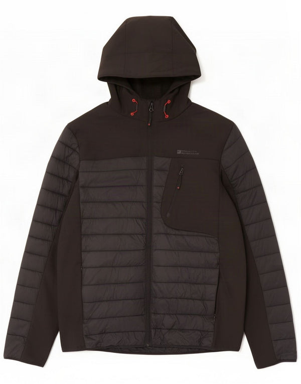 Mountain Warehouse Herre hættepolstret jakke UK 40 Large Black Nylon