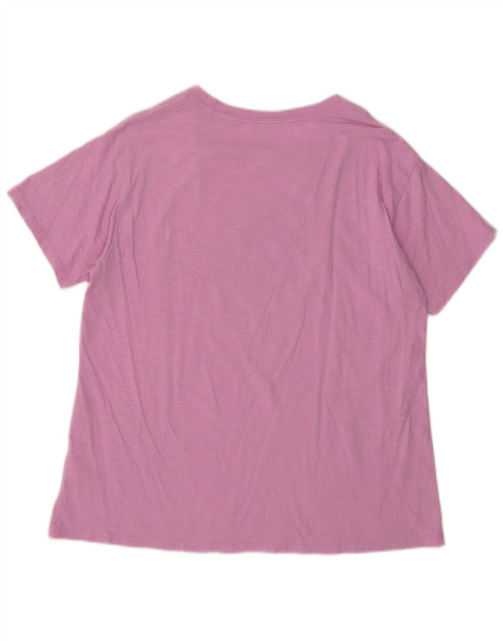 J. Crew Grafisk T-shirt top til kvinder UK 12 Medium Pink Bomuld