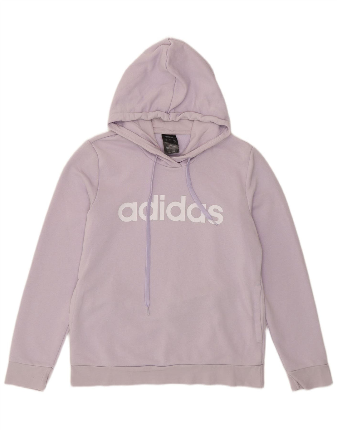 ADIDAS Grafisk hættetrøje til kvinder UK 12/14 Medium Lilla Bomuld
