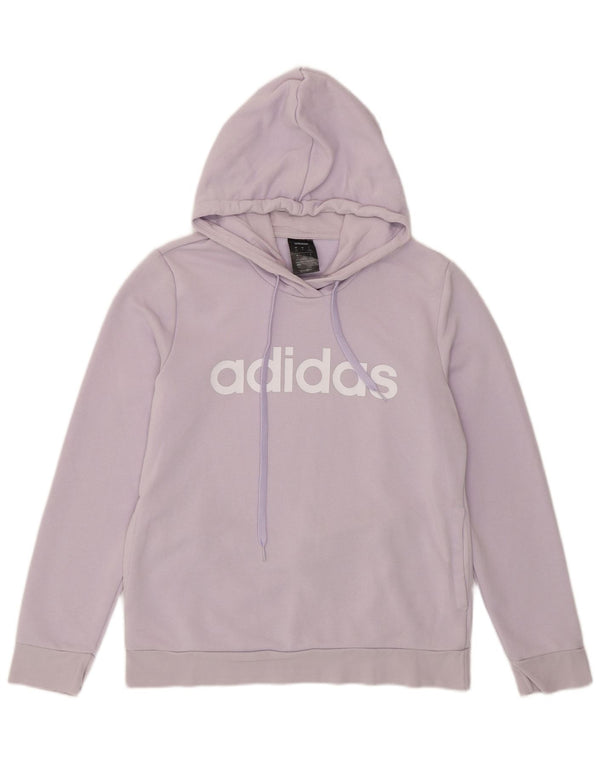 ADIDAS Grafisk hættetrøje til kvinder UK 12/14 Medium Lilla Bomuld