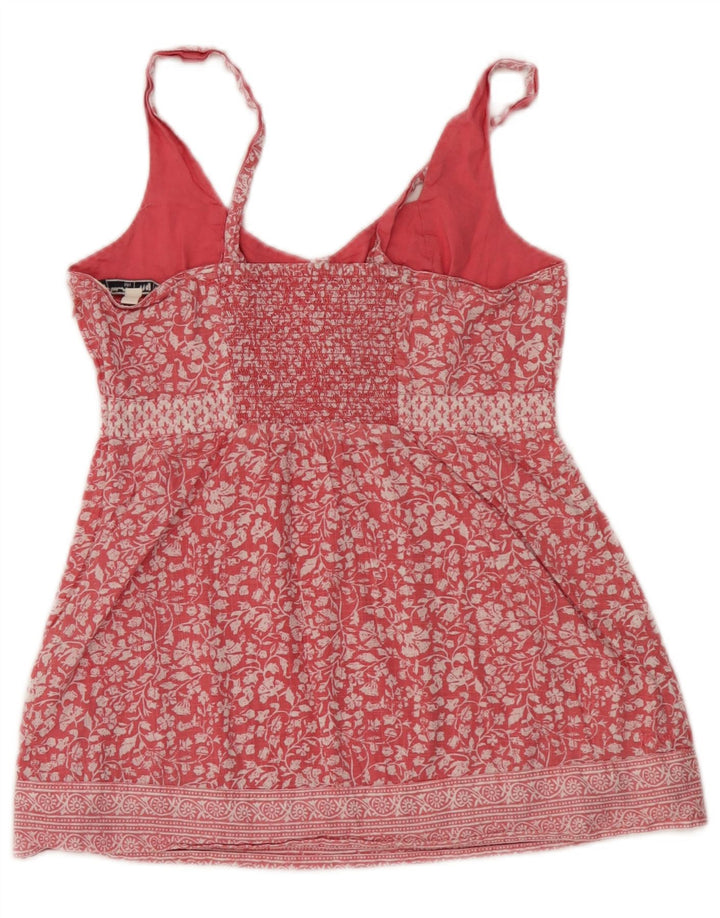 Fat Face Dame Cami Top UK 10 Small Pink Floral Bomuld