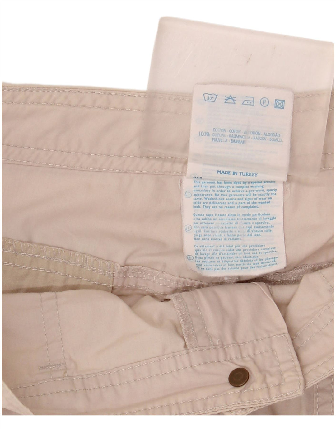 Champion Chino Shorts til kvinder Medium W30 Beige Bomuld