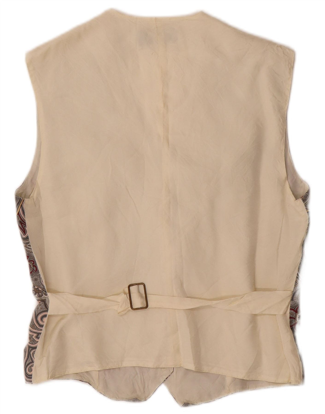 Vintage damevest IT 44 Medium Grey Paisley Cotton