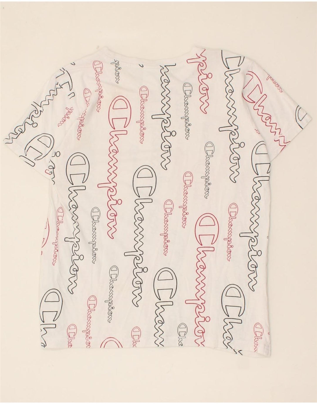 CHAMPION Womens Graphic T-Shirt Top UK 12 Medium White Cotton Vintage Champion and Second-Hand Champion from Messina Hembry 